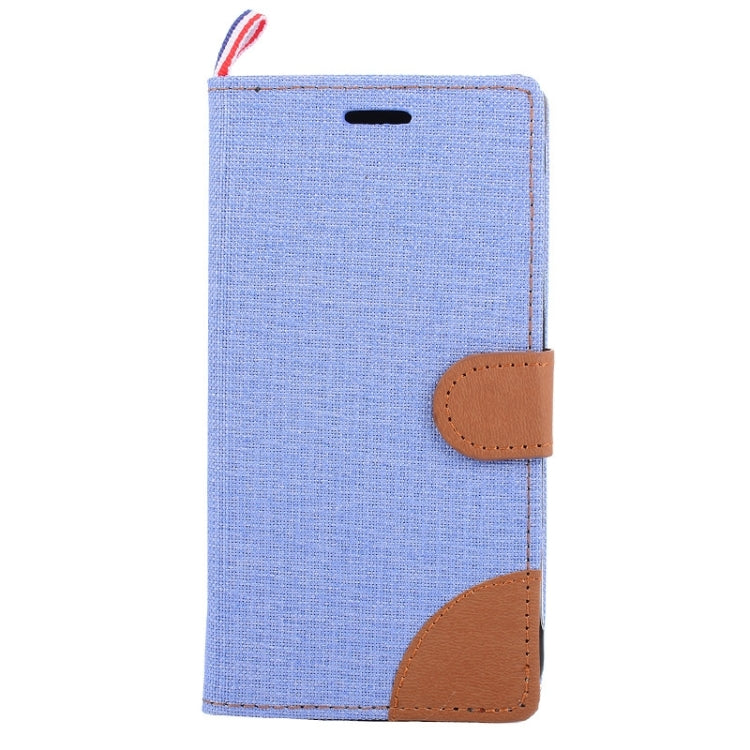 Denim Fabric Leather Case with Holder & Card Slots for Galaxy S6 Active / G890