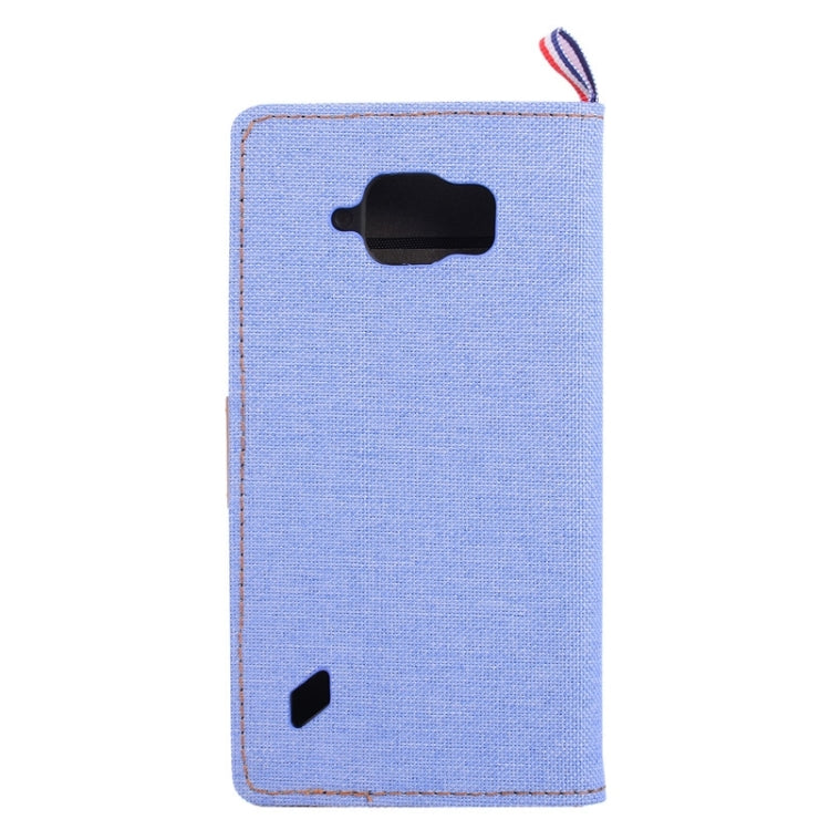 Denim Fabric Leather Case with Holder & Card Slots for Galaxy S6 Active / G890