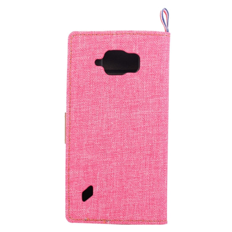 Denim Fabric Leather Case with Holder & Card Slots for Galaxy S6 Active / G890