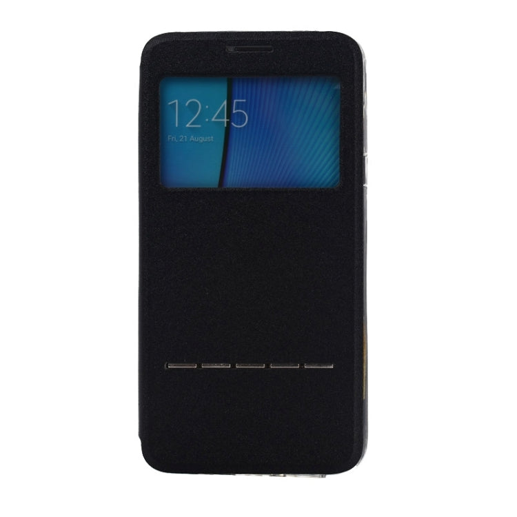 Solid Color Horizontal Flip Leather Case with Holder & Caller ID Window for Galaxy Note 5 / N920