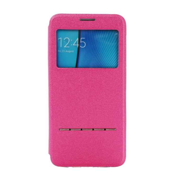 Solid Color Horizontal Flip Leather Case with Holder & Caller ID Window for Galaxy Note 5 / N920