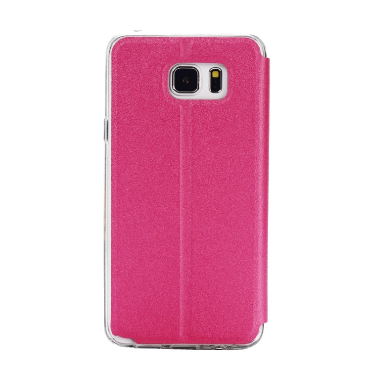 Solid Color Horizontal Flip Leather Case with Holder & Caller ID Window for Galaxy Note 5 / N920