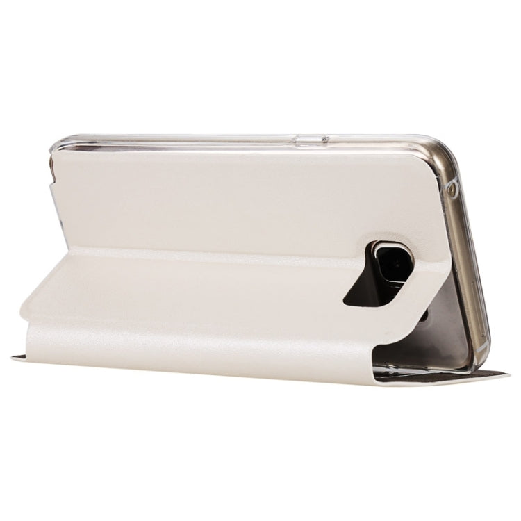 Solid Color Horizontal Flip Leather Case with Holder & Caller ID Window for Galaxy Note 5 / N920