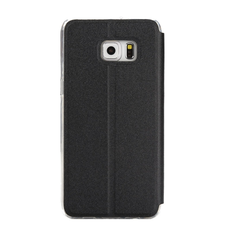 For Galaxy S6 Edge+ / G928 Solid Color Horizontal Flip Leather Case with Holder & Caller ID Window