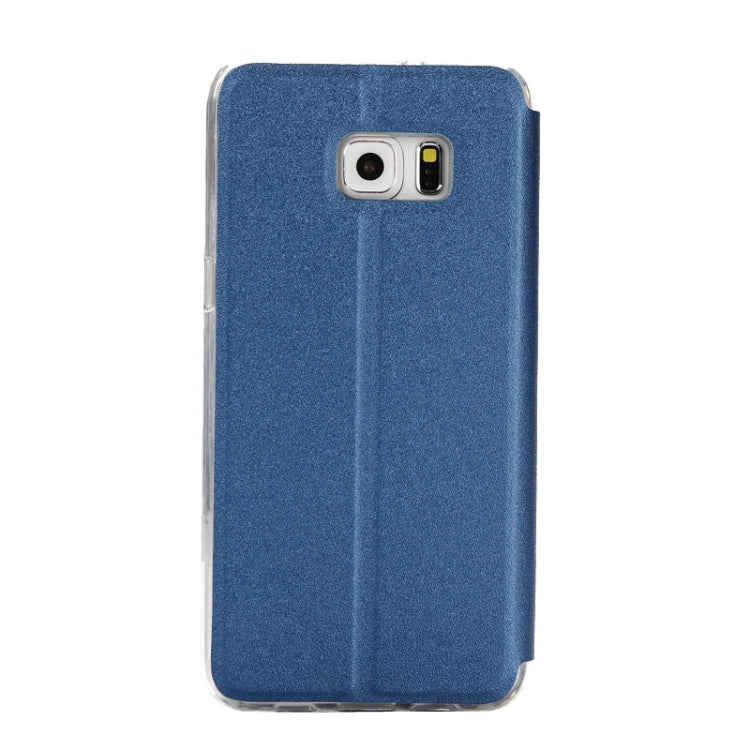 For Galaxy S6 Edge+ / G928 Solid Color Horizontal Flip Leather Case with Holder & Caller ID Window