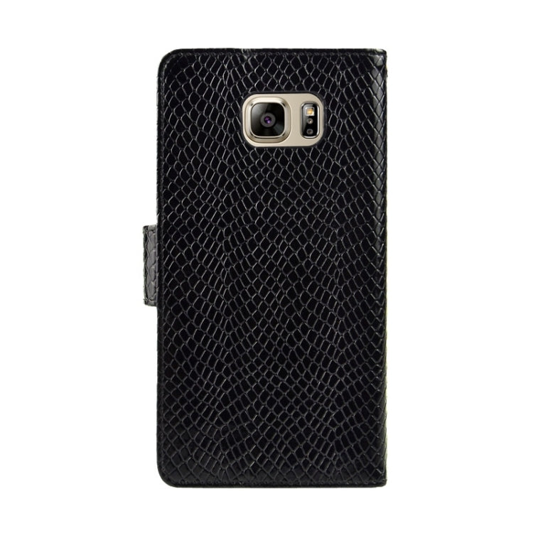 Ultra-thin Snake Texture PU + TPU Horizontal Flip Leather Case with Holder & Card Slots & Wallet for Galaxy Note 5 / N920
