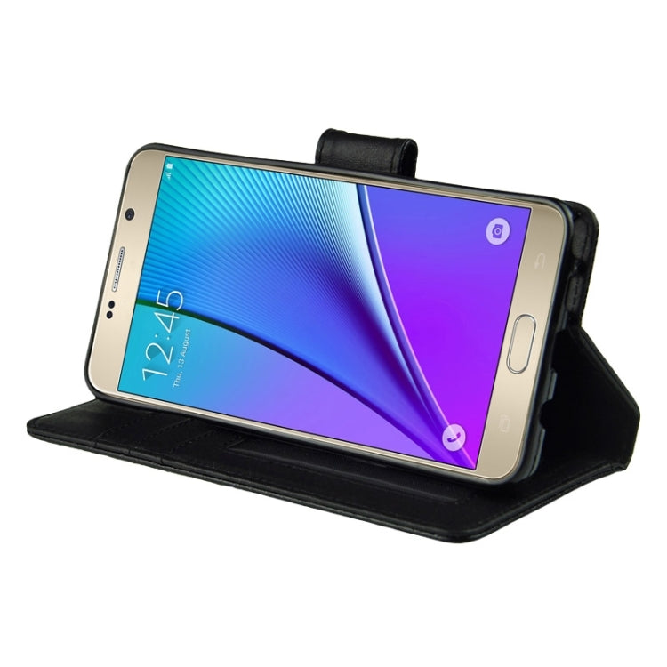 Ultra-thin Snake Texture PU + TPU Horizontal Flip Leather Case with Holder & Card Slots & Wallet for Galaxy Note 5 / N920