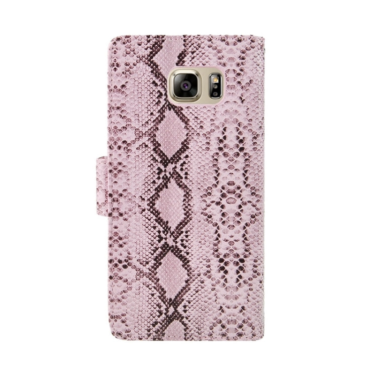 Ultra-thin Snake Texture PU + TPU Horizontal Flip Leather Case with Holder & Card Slots & Wallet for Galaxy Note 5 / N920