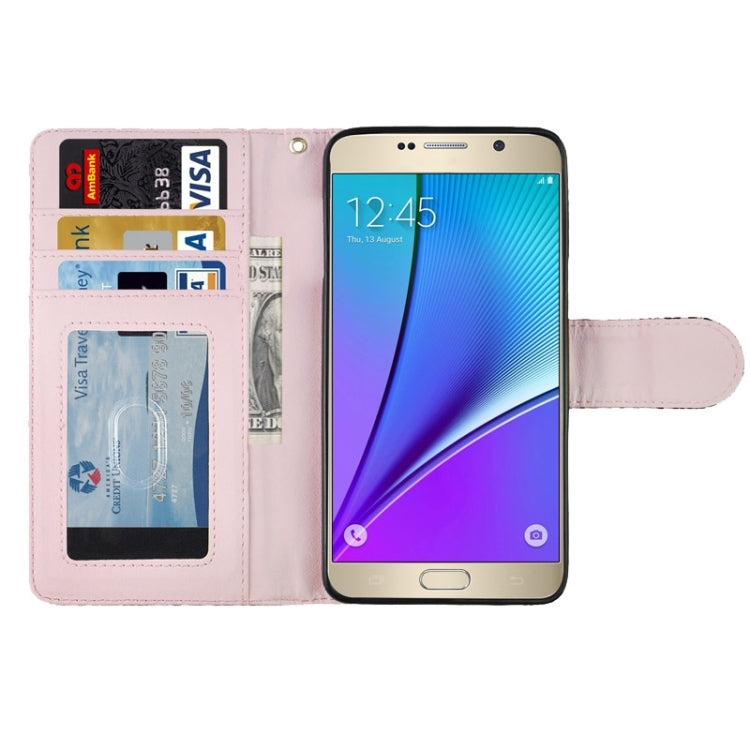 Ultra-thin Snake Texture PU + TPU Horizontal Flip Leather Case with Holder & Card Slots & Wallet for Galaxy Note 5 / N920