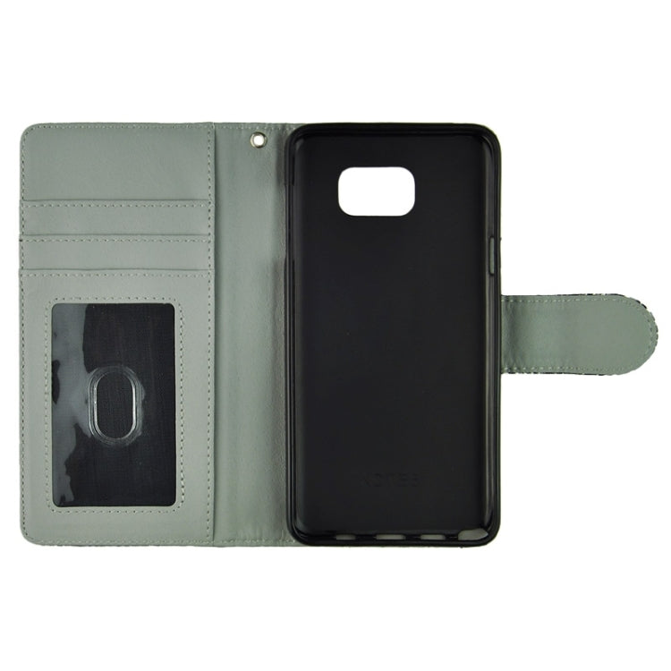 Ultra-thin Snake Texture PU + TPU Horizontal Flip Leather Case with Holder & Card Slots & Wallet for Galaxy Note 5 / N920