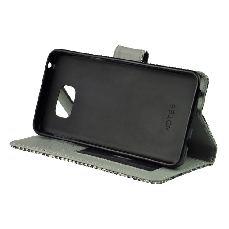 Ultra-thin Snake Texture PU + TPU Horizontal Flip Leather Case with Holder & Card Slots & Wallet for Galaxy Note 5 / N920