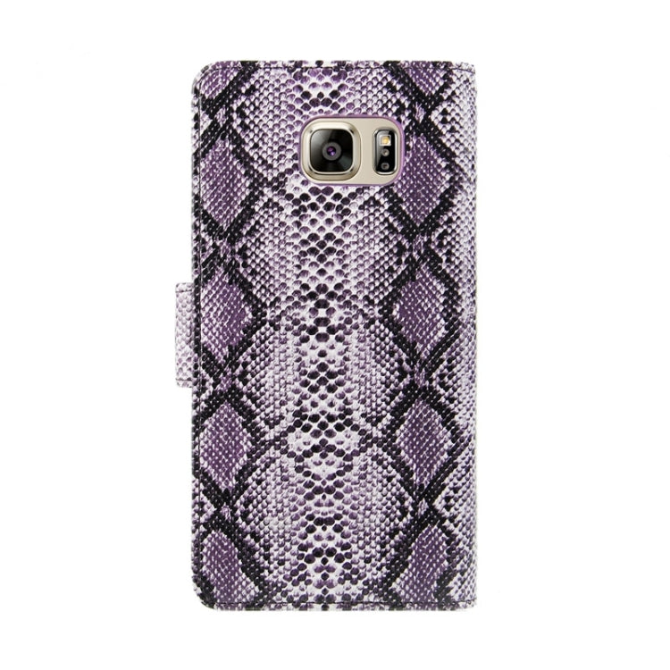Ultra-thin Snake Texture PU + TPU Horizontal Flip Leather Case with Holder & Card Slots & Wallet for Galaxy Note 5 / N920