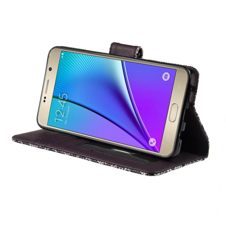 Ultra-thin Snake Texture PU + TPU Horizontal Flip Leather Case with Holder & Card Slots & Wallet for Galaxy Note 5 / N920