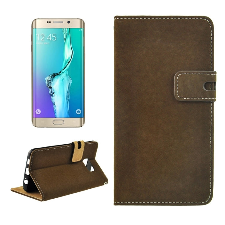 For Galaxy S6 Edge+ / G928 Angibabe PU + TPU Horizontal Flip Leather Case with Holder & Card Slots & Wallet