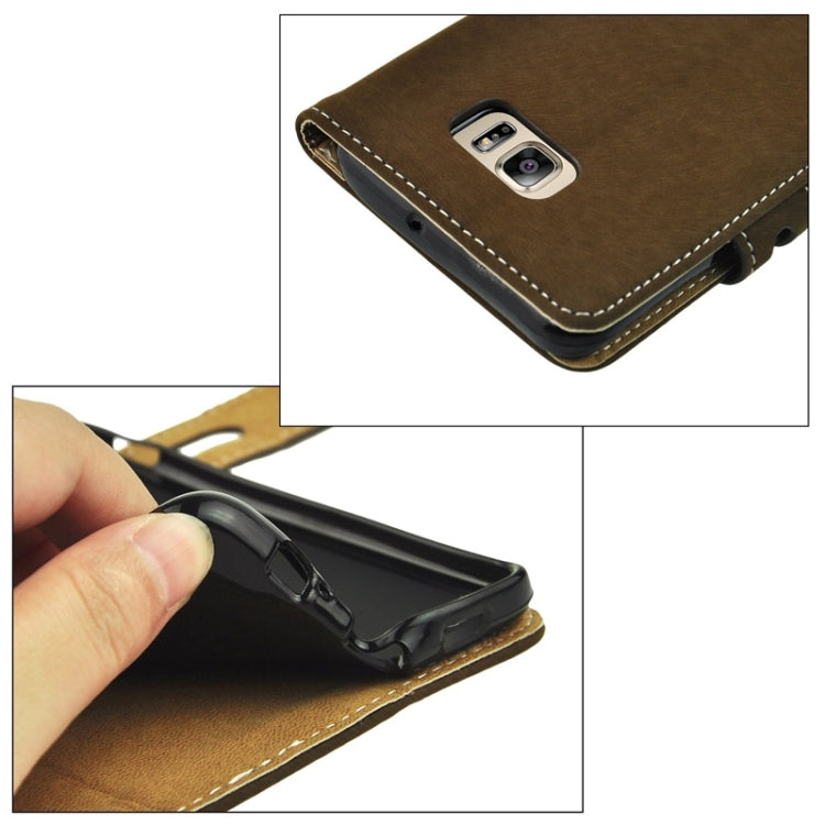 For Galaxy S6 Edge+ / G928 Angibabe PU + TPU Horizontal Flip Leather Case with Holder & Card Slots & Wallet