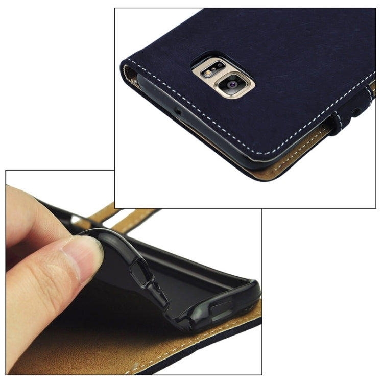 For Galaxy S6 Edge+ / G928 Angibabe PU + TPU Horizontal Flip Leather Case with Holder & Card Slots & Wallet