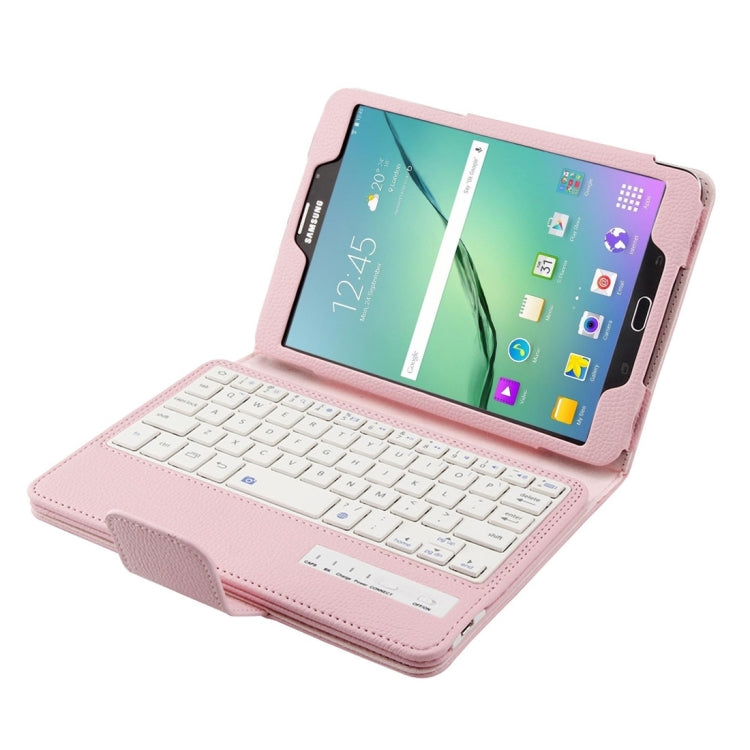 For Galaxy Tab S2 8.0 T710 / T715 2 in 1 Detachable Bluetooth Keyboard Litchi Texture Leather Tablet Case with Holder