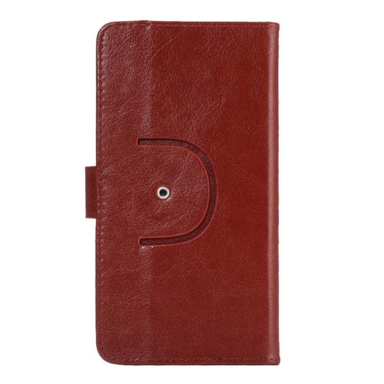 5.3-5.5 Inch Universal Crazy Horse Texture 360 Degree Rotating Carry Case with Holder & Card Slots for Galaxy Note I / II / III / IV