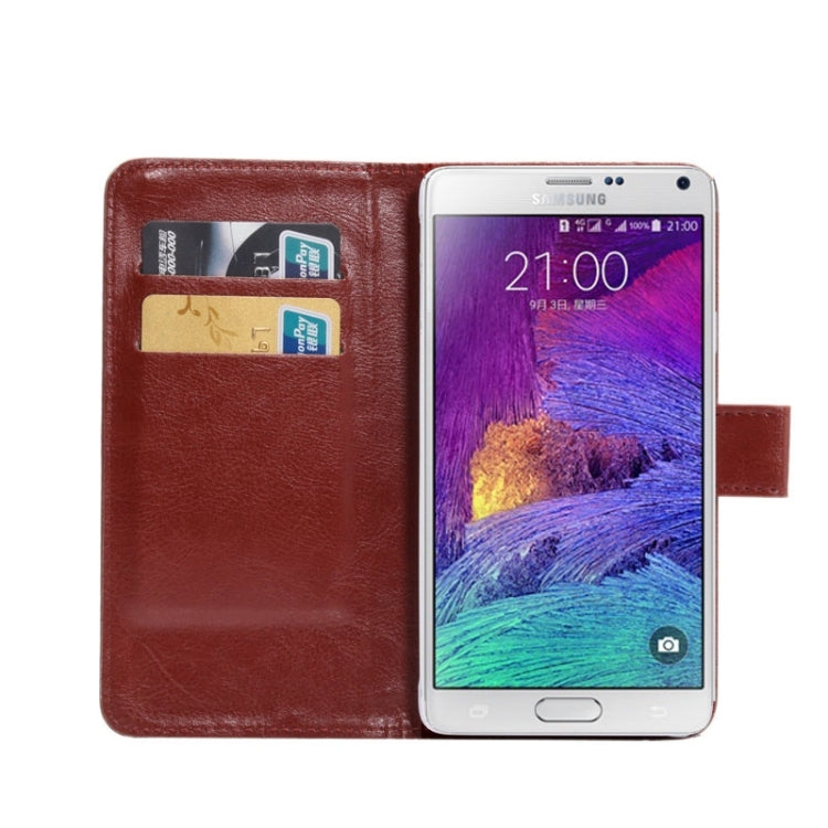 5.3-5.5 Inch Universal Crazy Horse Texture 360 Degree Rotating Carry Case with Holder & Card Slots for Galaxy Note I / II / III / IV