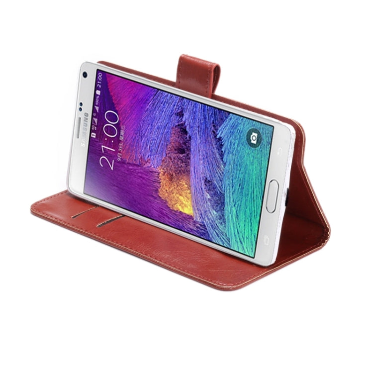 5.3-5.5 Inch Universal Crazy Horse Texture 360 Degree Rotating Carry Case with Holder & Card Slots for Galaxy Note I / II / III / IV