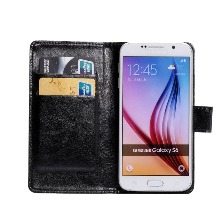 4.8-5.3 Inch Universal Crazy Horse Texture 360 Degree Rotating Carry Case with Holder & Card Slots for