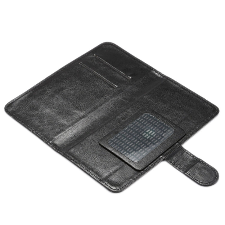 4.8-5.3 Inch Universal Crazy Horse Texture 360 Degree Rotating Carry Case with Holder & Card Slots for