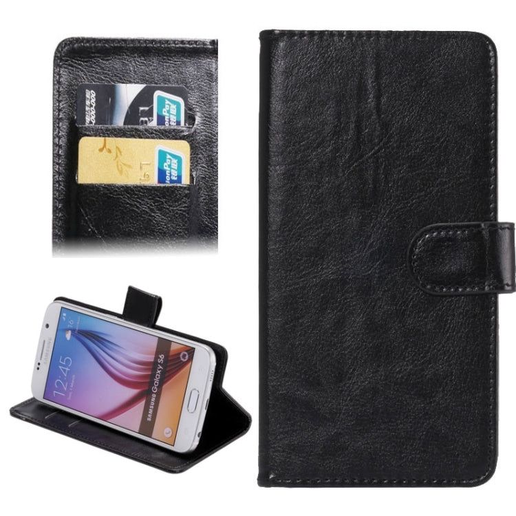 4.8-5.3 Inch Universal Crazy Horse Texture 360 Degree Rotating Carry Case with Holder & Card Slots for