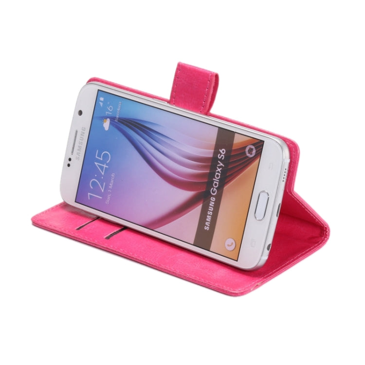 4.8-5.3 Inch Universal Crazy Horse Texture 360 Degree Rotating Carry Case with Holder & Card Slots for