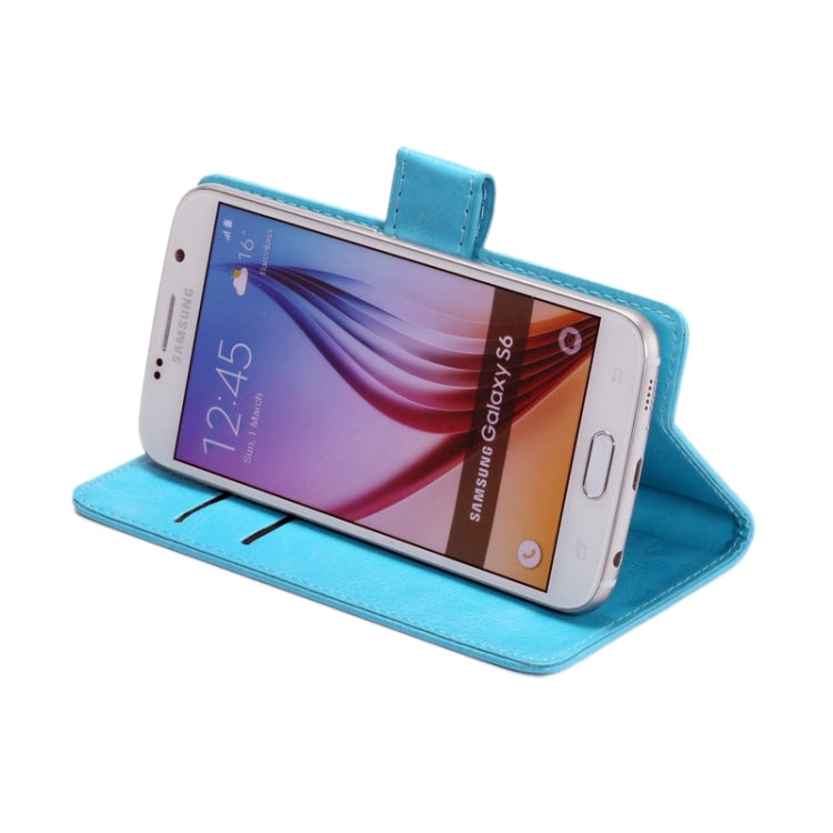 4.8-5.3 Inch Universal Crazy Horse Texture 360 Degree Rotating Carry Case with Holder & Card Slots for