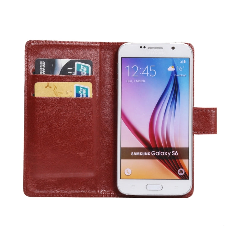 4.8-5.3 Inch Universal Crazy Horse Texture 360 Degree Rotating Carry Case with Holder & Card Slots for