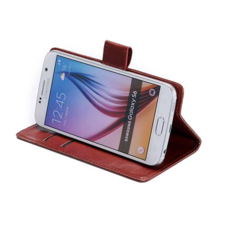 4.8-5.3 Inch Universal Crazy Horse Texture 360 Degree Rotating Carry Case with Holder & Card Slots for