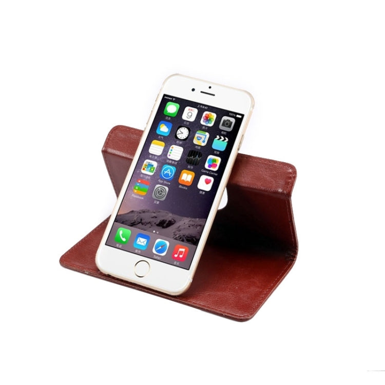 4.3-4.8 Inch Universal Crazy Horse Texture 360 Degree Rotating Carry Case with Holder & Card Slots for iPhone 6 & 6S / Galaxy S4 / S3 / i9500 / i9300