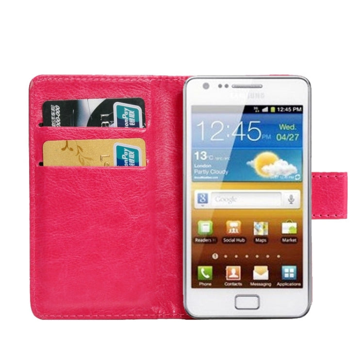 3.8-4.3 Inch Universal Crazy Horse Texture 360 Degree Rotating Carry Case with Holder & Card Slots for Galaxy SII / i9100 / iPhone 4 / 4s / 5 / 5c / 5s