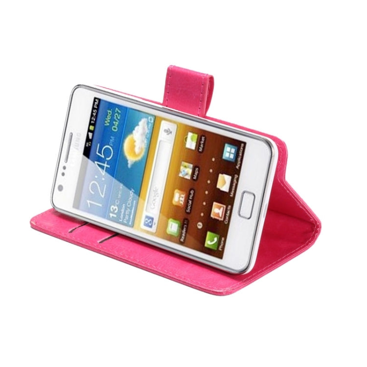 3.8-4.3 Inch Universal Crazy Horse Texture 360 Degree Rotating Carry Case with Holder & Card Slots for Galaxy SII / i9100 / iPhone 4 / 4s / 5 / 5c / 5s
