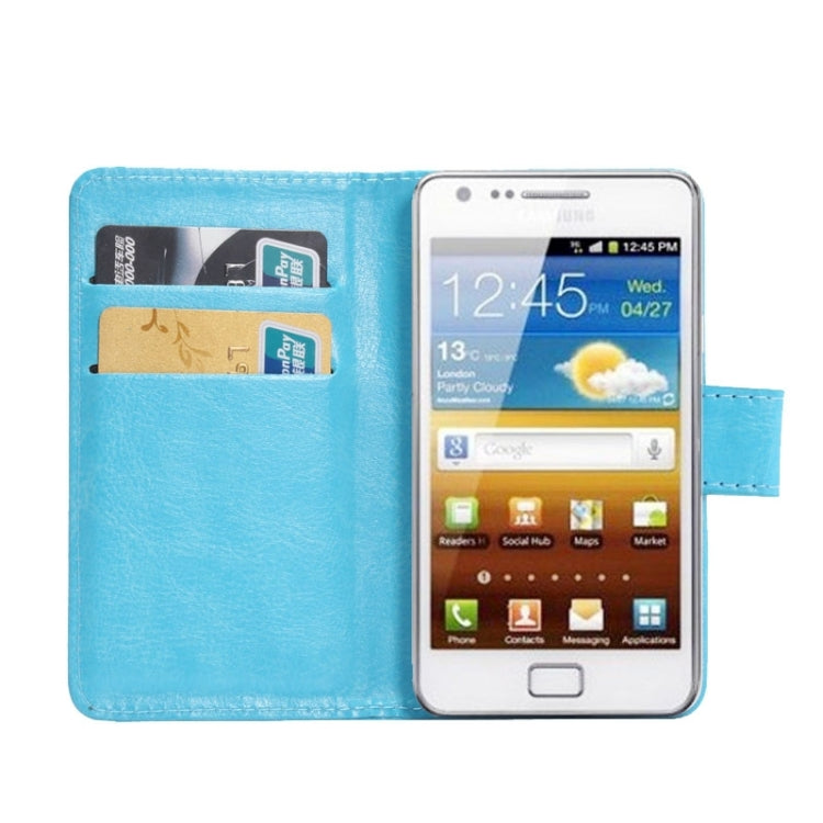 3.8-4.3 Inch Universal Crazy Horse Texture 360 Degree Rotating Carry Case with Holder & Card Slots for Galaxy SII / i9100 / iPhone 4 / 4s / 5 / 5c / 5s