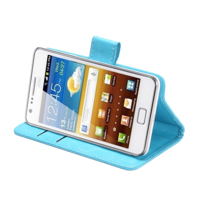 3.8-4.3 Inch Universal Crazy Horse Texture 360 Degree Rotating Carry Case with Holder & Card Slots for Galaxy SII / i9100 / iPhone 4 / 4s / 5 / 5c / 5s