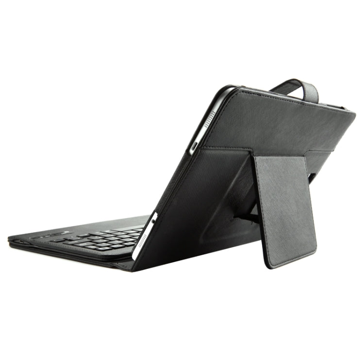 2 in 1 Detachable Bluetooth Keyboard Cross Texture Leather Tablet Case with Holder for Galaxy Tab S2 9.7 T810 / T815(Black)