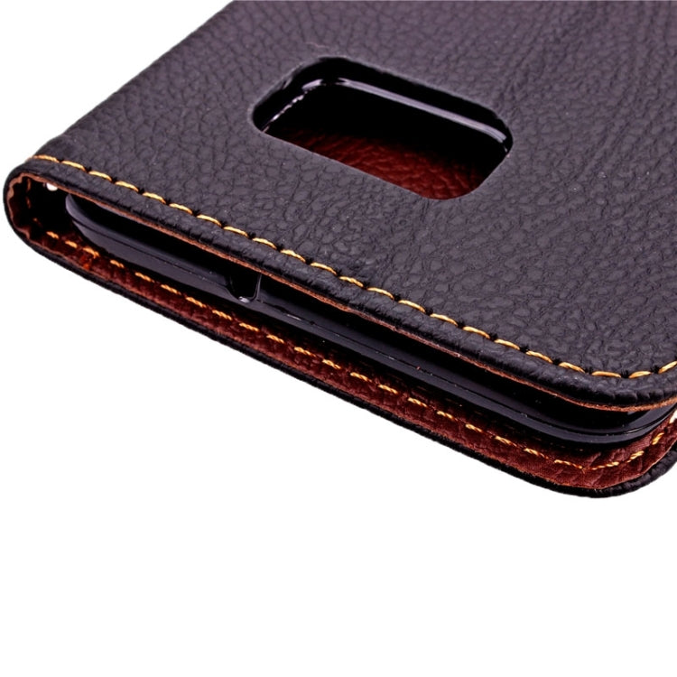 For Galaxy S6 Edge + / G928 Leaf Magnetic Snap Litchi Texture Horizontal Flip Leather Case with Card Slots & Holder & Wallet & Lanyard