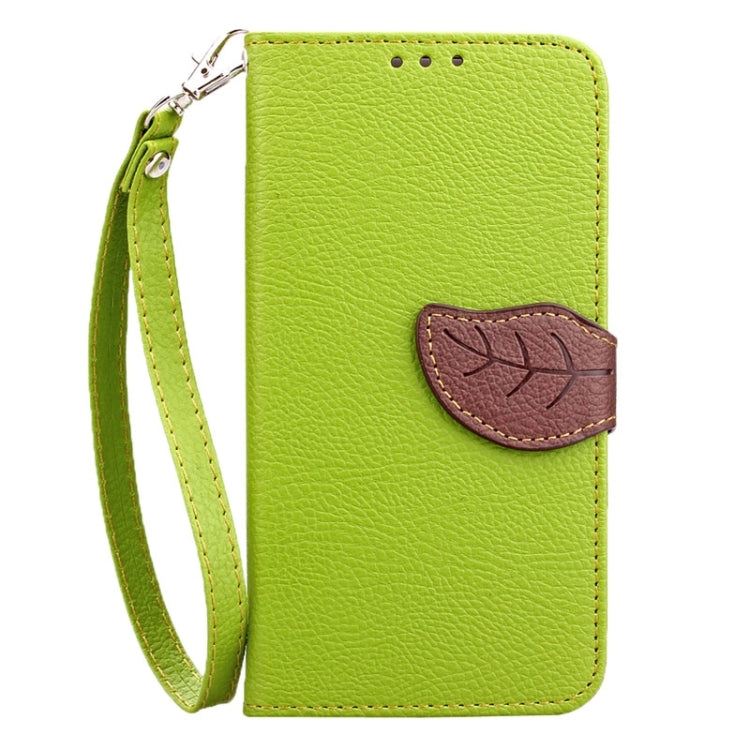 For Galaxy S6 Edge + / G928 Leaf Magnetic Snap Litchi Texture Horizontal Flip Leather Case with Card Slots & Holder & Wallet & Lanyard