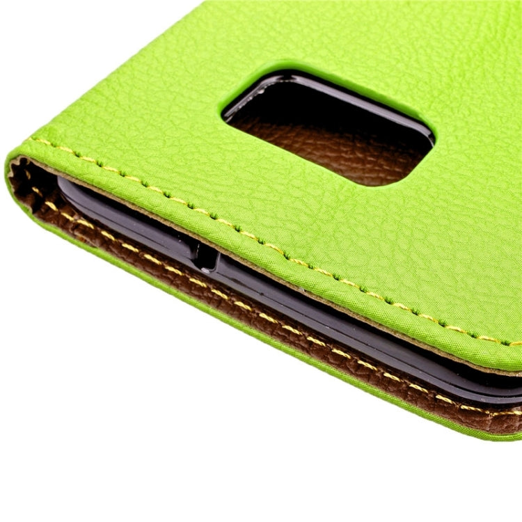 For Galaxy S6 Edge + / G928 Leaf Magnetic Snap Litchi Texture Horizontal Flip Leather Case with Card Slots & Holder & Wallet & Lanyard
