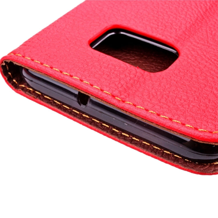 For Galaxy S6 Edge + / G928 Leaf Magnetic Snap Litchi Texture Horizontal Flip Leather Case with Card Slots & Holder & Wallet & Lanyard