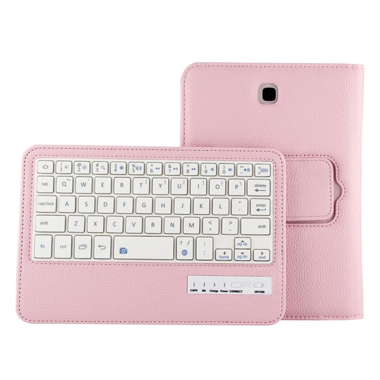 For Galaxy Tab A 8.0 / T350 2 in 1 Detachable Bluetooth Keyboard Litchi Texture Leather Tablet Case with Holder