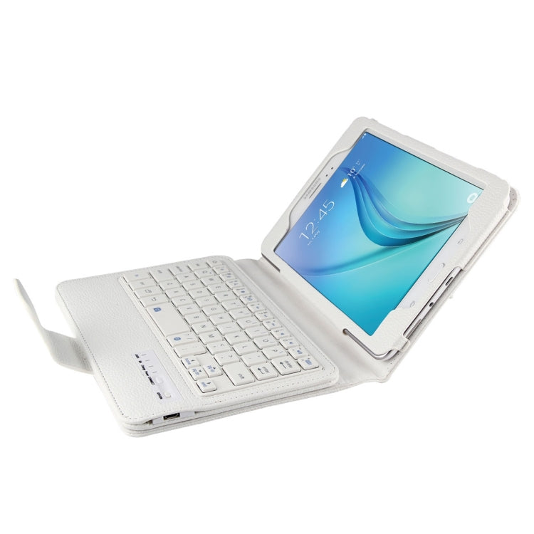 For Galaxy Tab A 8.0 / T350 2 in 1 Detachable Bluetooth Keyboard Litchi Texture Leather Tablet Case with Holder