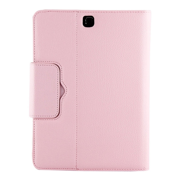 For Galaxy Tab A 9.7 / T550 & S2 9.7 / T810 2 in 1 Detachable Bluetooth Keyboard Litchi Texture Leather Tablet Case with Holder