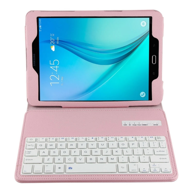 For Galaxy Tab A 9.7 / T550 & S2 9.7 / T810 2 in 1 Detachable Bluetooth Keyboard Litchi Texture Leather Tablet Case with Holder