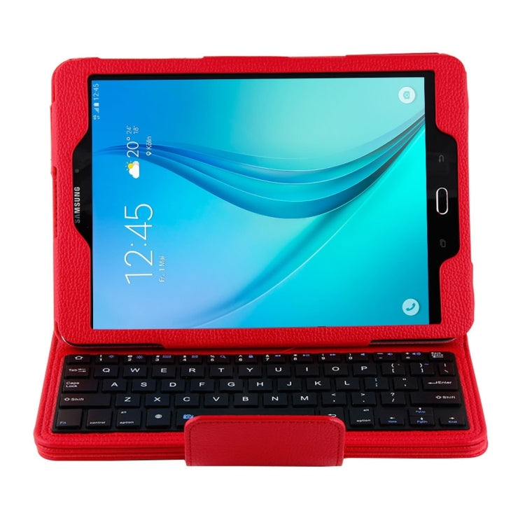 For Galaxy Tab A 9.7 / T550 & S2 9.7 / T810 2 in 1 Detachable Bluetooth Keyboard Litchi Texture Leather Tablet Case with Holder