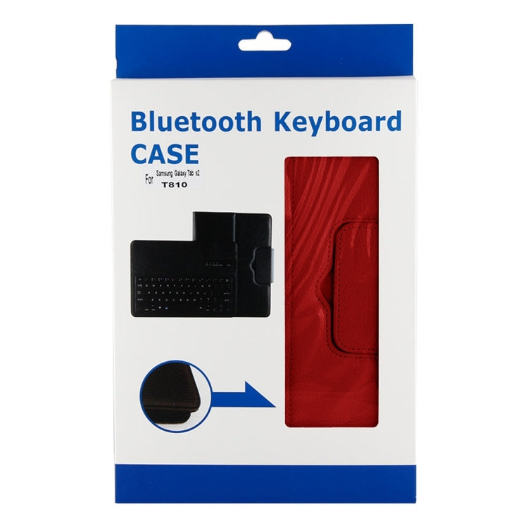 For Galaxy Tab A 9.7 / T550 & S2 9.7 / T810 2 in 1 Detachable Bluetooth Keyboard Litchi Texture Leather Tablet Case with Holder