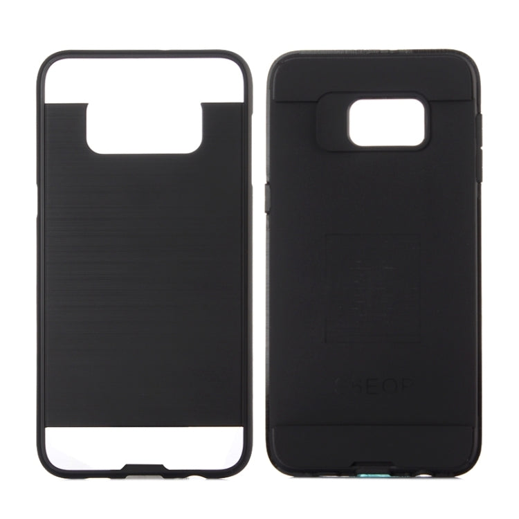 For Galaxy S6 Edge+ Brushed Texture Armor Gunmetal Combination Protective Case