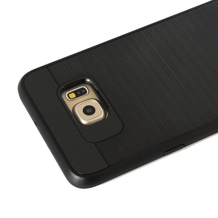 For Galaxy S6 Edge+ Brushed Texture Armor Gunmetal Combination Protective Case