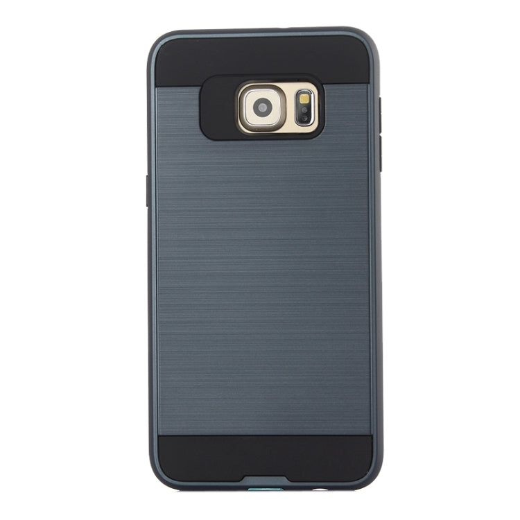 For Galaxy S6 Edge+ Brushed Texture Armor Gunmetal Combination Protective Case